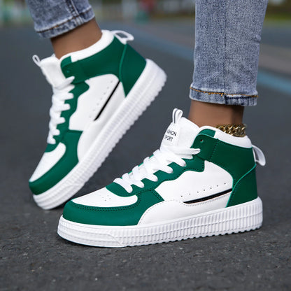 YRZL Women Shoes Skateboarding Shoes for Men Sneakers High Top Lightweight White Black Sports Running Outdoor Casual Shoes Men