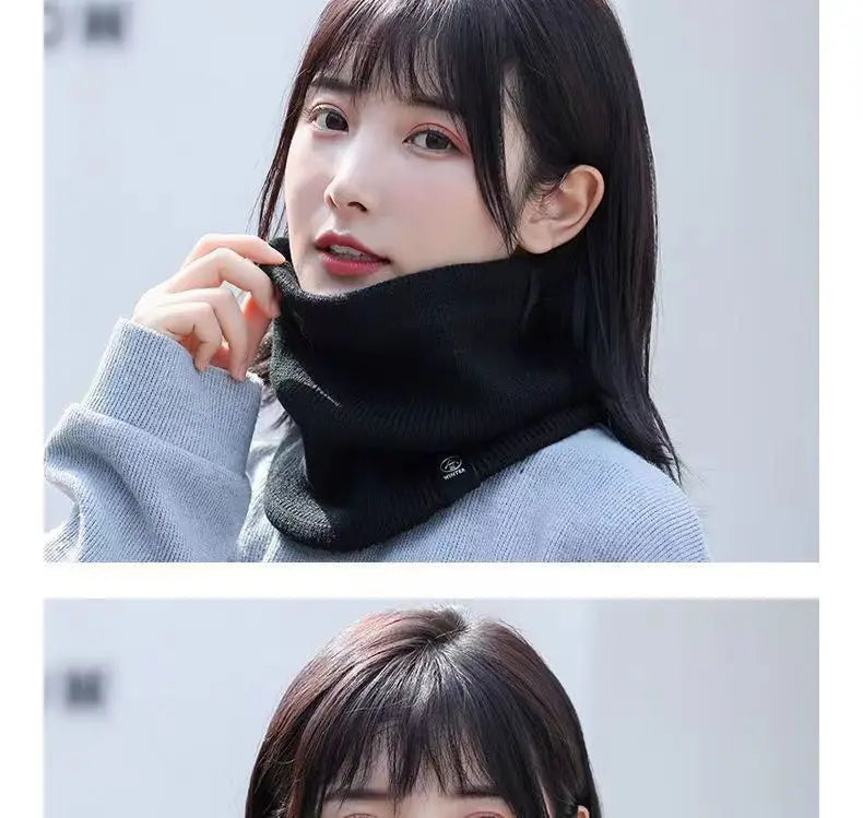 Knitted Neck Warmer Sports Scarf Fashion Soft Women Men Face Cover Winter Skating Running Hiking Scarves Thick Cold-proof Collar