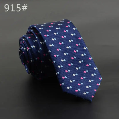 5cm Width Mens Ties New Fashion Plaid Neckties Corbatas Gravata Jacquard Woven Slim Tie Business Wedding Stripe Neck Tie For Men