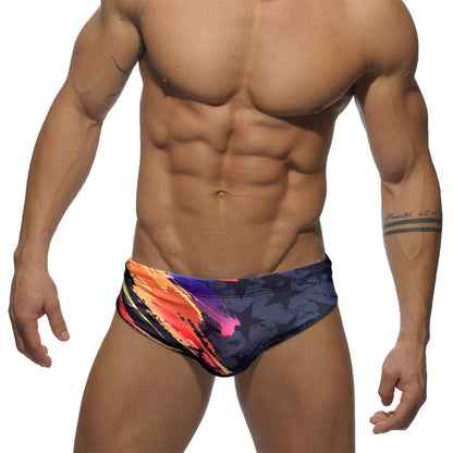 New Swimwear Sexy Low Waist Mens Bathing Swimsuit Quick Dry Pad Push Up Sunga Mayo Trunks Male Sport Beach Surfing Swim Briefs