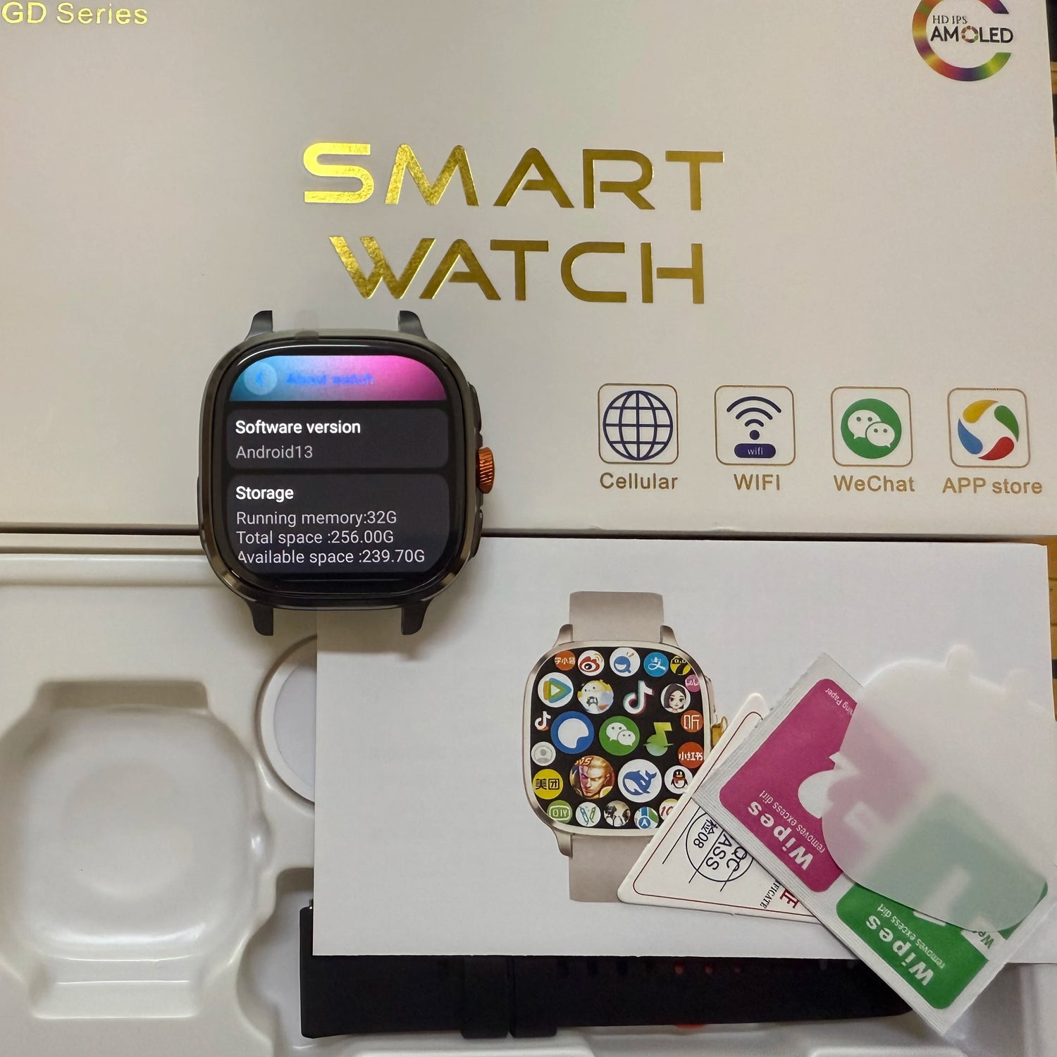 Android 13.0 Smartwatch 5G Full Netcom Smart Watch With 190° Rotary Camera GPS Position WIFI NFC 2100mAH Battery 2.4inch Amoled