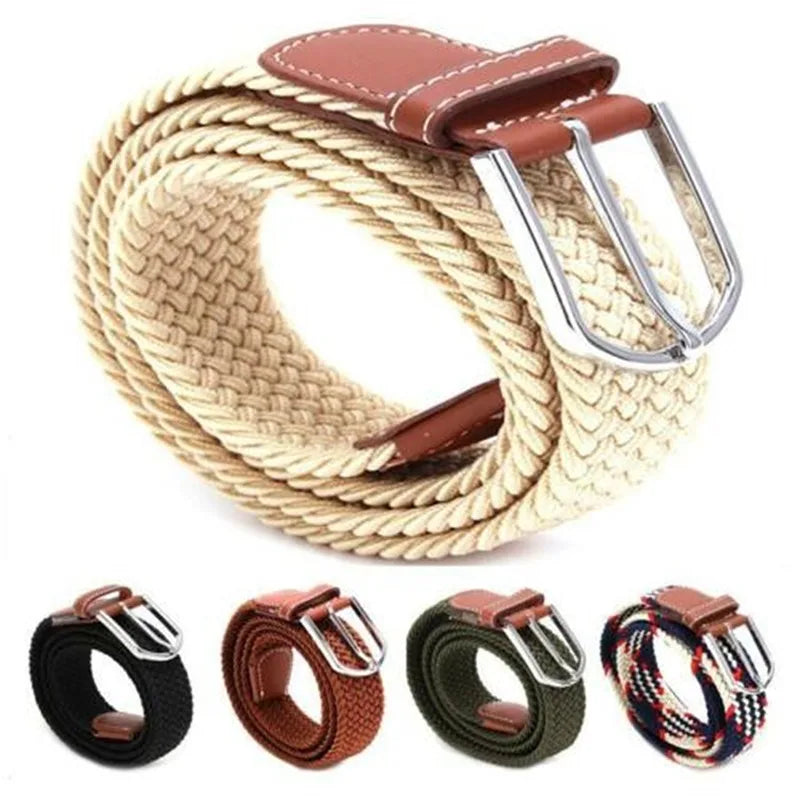 Men Belt Jeans Belts Adjustable Belt Men Outdoor Travel Waist Belt with Plastic Buckle for Pants Soft Nylon Sports Accessories