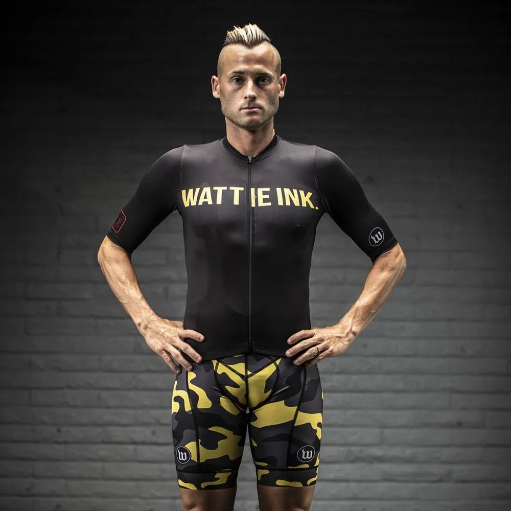 Wattie Ink Cycling Suit Men Bike Jersey Set Classic Road Bicycle Uniform Ciclismo Short Sleeve Mtb Team Racing Bike Clothes Set