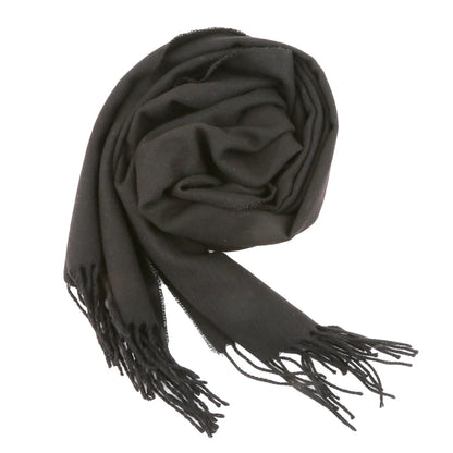 Tassel Scarfs Imitation Cashmere Men Solid Color Fashions Winter Warmth Windproof Thickened Elongated Scarf Women&