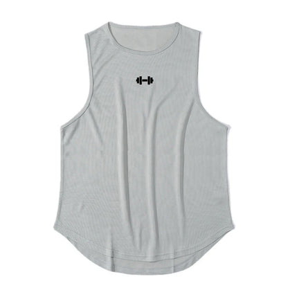 Summer Tank Top Mens Gym Fitness Training Clothing Quick Dry Silm Fit Bodybuilding Sleeveless Shirts Men Fashion Basketball Vest