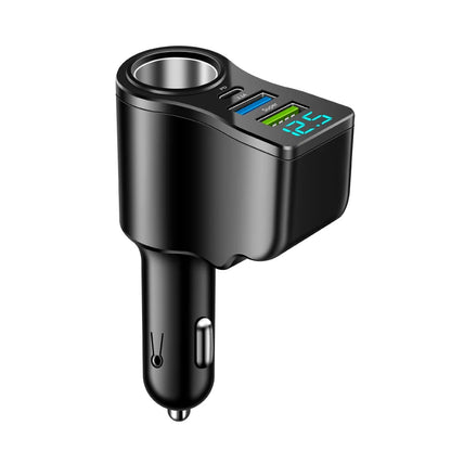 One can drag and carry four mobile phone chargers. It supports super-fast charging and has real-time voltage display.