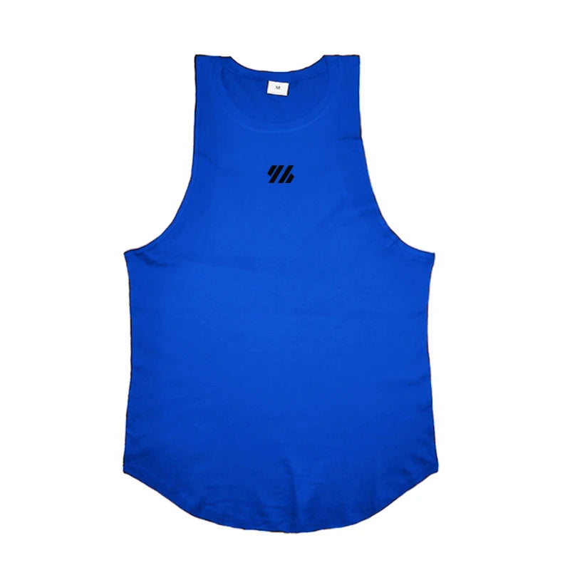 Mens Running Loose Vests Bodybuilding Muscle Tank Tops Gym Workout Fitness Sleeveless Shirts Summer Cotton Breathable Undershirt