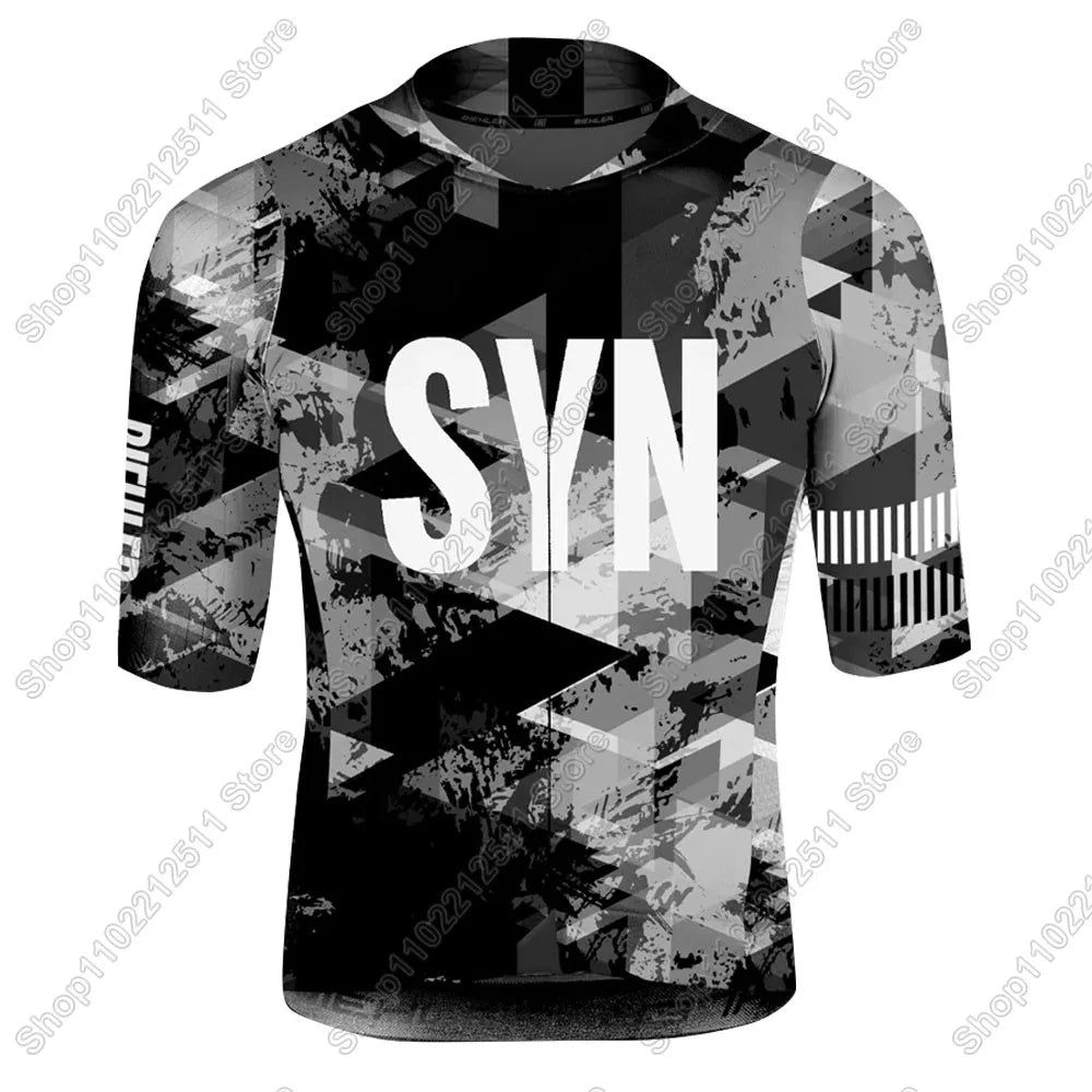 SYN Team 2026 Cycling Jersey Short Sleeve Men Summer Cycling Clothing Road Bike Shirt Bicycle Tops MTB Wear Uniform Maillot