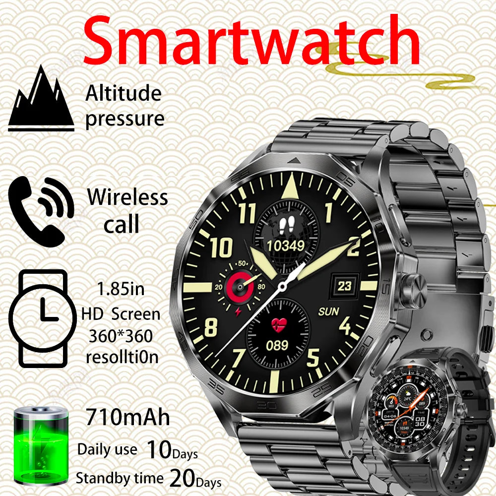 New Smart Watch Men Full Touch Screen GPS Bluetooth Call Flashlight Sports Activity Fitness Heart Rate Waterproof Smartwatch