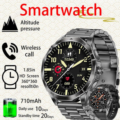 New Smart Watch Men Full Touch Screen GPS Bluetooth Call Flashlight Sports Activity Fitness Heart Rate Waterproof Smartwatch