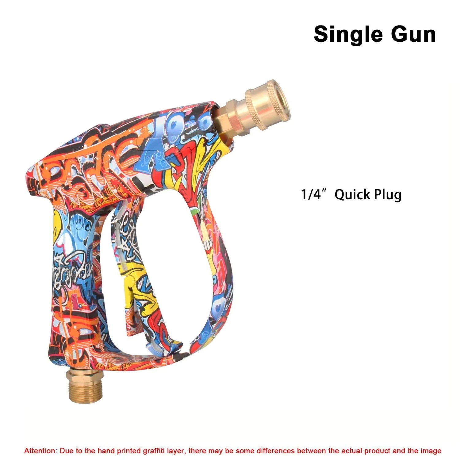4350PSI High Pressure Water Gun with Graffiti Design, 1L Foam Cannon &amp; 1/4" Quick Connect, Battery-Free for Karcher K Series