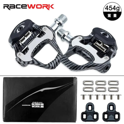 RACEWORK R358 Self-locking Pedals For Road Bikes For LOOK SPD Nylon Made Of Carbon Fiber