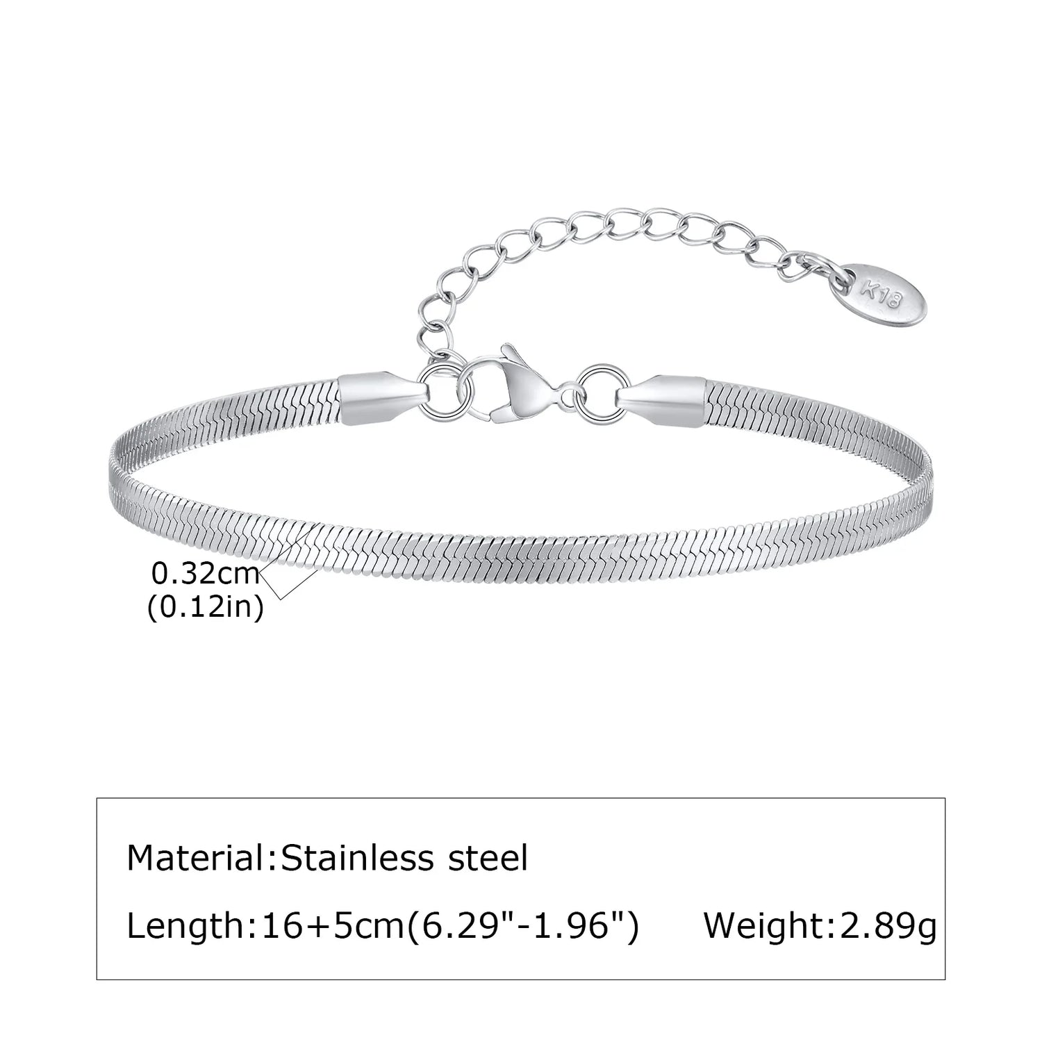 7pcs/set Simple Chain Bracelet for Men Women,Stainless Steel Silver Color Metal Chain Wristband,Basic Layered Jewelry Gift