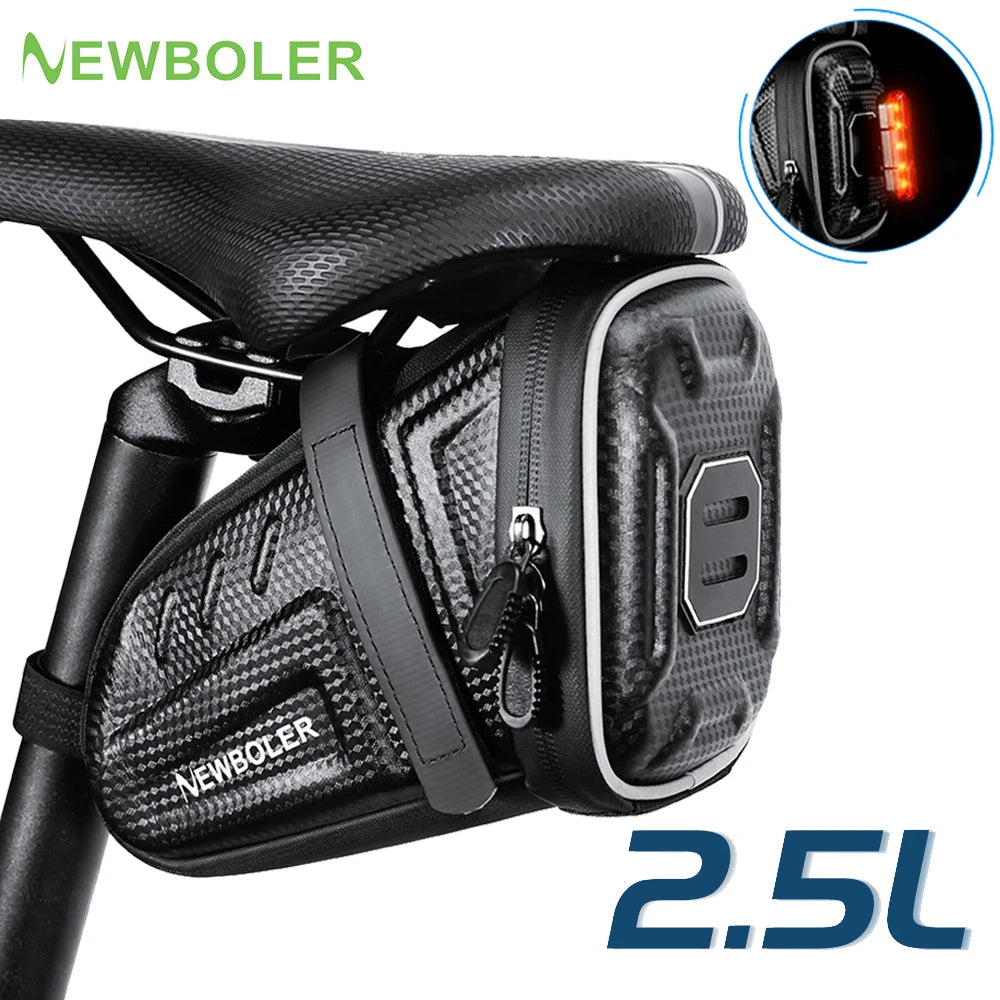 2025 NEW Waterproof Bicycle Saddle Bag MTB Road Bike Saddlebags Reflective Striped Bicycle Tool Holder Bag MTB Accessories