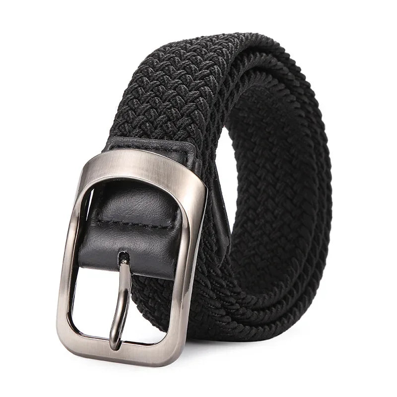 Elastic Stretch Woven Braided Canvas Belt Golf Belt for Women Men Pants Jeans
