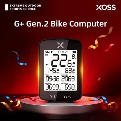 XOSS G2+ GPS Cycling Computer G Plus Bicycle Odometer G+ Gen.2 Wireless Speedometer Bluetooth Tracker Waterproof Road Bike MTB