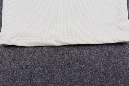 White Halter Sexy Backless Tank Tops for Women Streetwear 2024 Sleeveless Ribbed Knit Vest Top Cropped Feminino