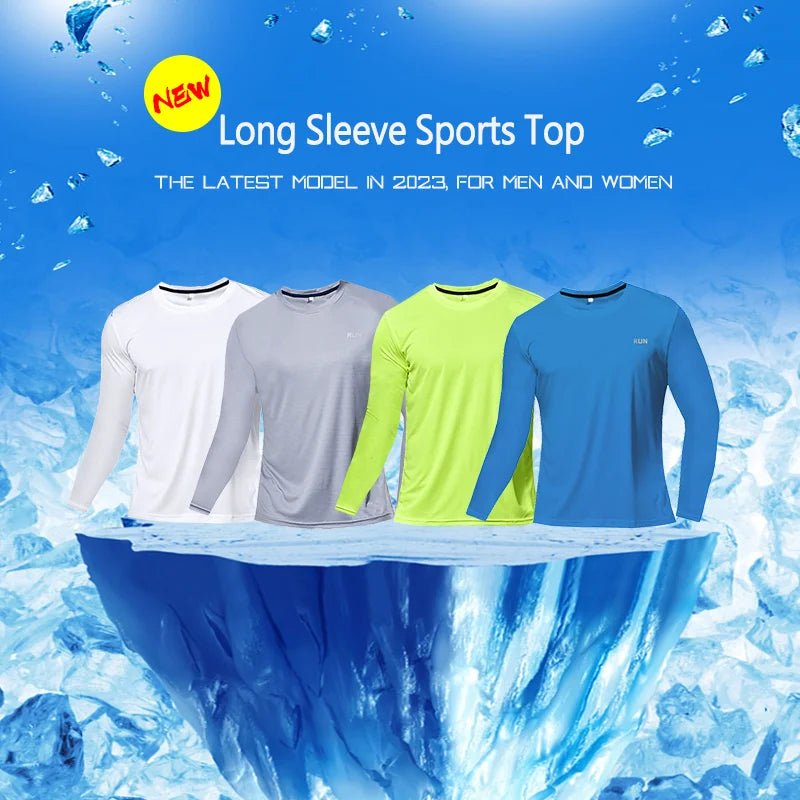 Quick Dry Lightweight Tops Men Long Sleeves T-Shirt Running Fitness Outdoor Sport Shirt Gym Clothing Men Ropa Deportiva Hombre