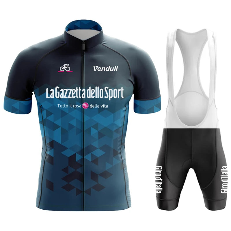 Tour De Italy Cycling Jersey Set for Men, Short Sleeve, Breathable, MTB Bike Clothing, Uniform Suit, Summer, 2024