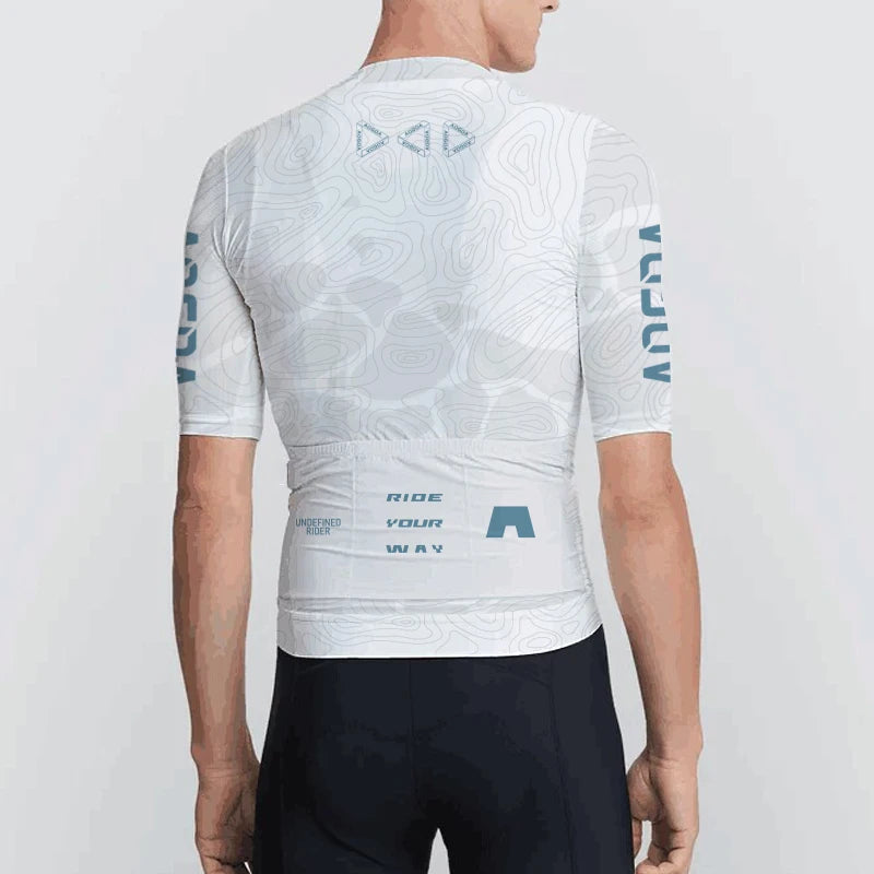AOGDA Lightweight Aero Cycling Clothing Men,Comfortable Racing Bike Jersey,Pro Team Slim Fit Short Sleeve Cycling Jersey