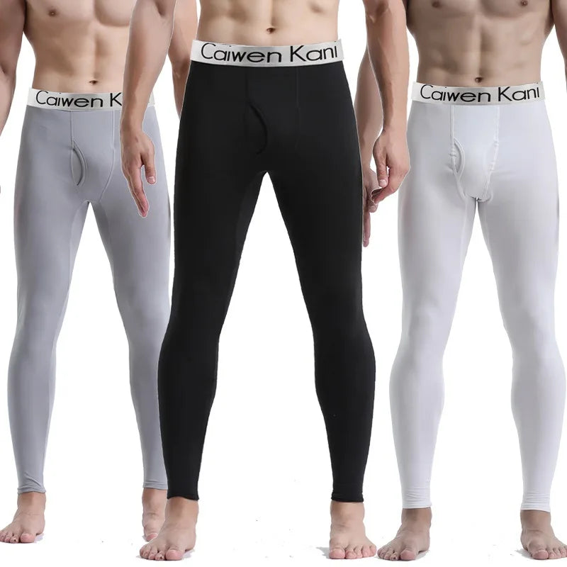 2025 New Thermal Underwear Men Winter Clothes Fleece Keep Warm Leggings Soft Underpants Also Can Sleepwear