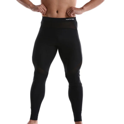 Men Long Johns Summer Ice Silky Mesh Pants Breathable Soft Sleep Wear Bottoms Tight Male Long Underwear Leggings Pajamas