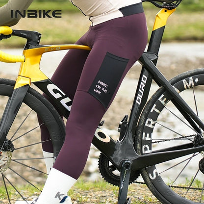 INBIKE Winter Cycling Bib Pants Thermal Fleece Men&