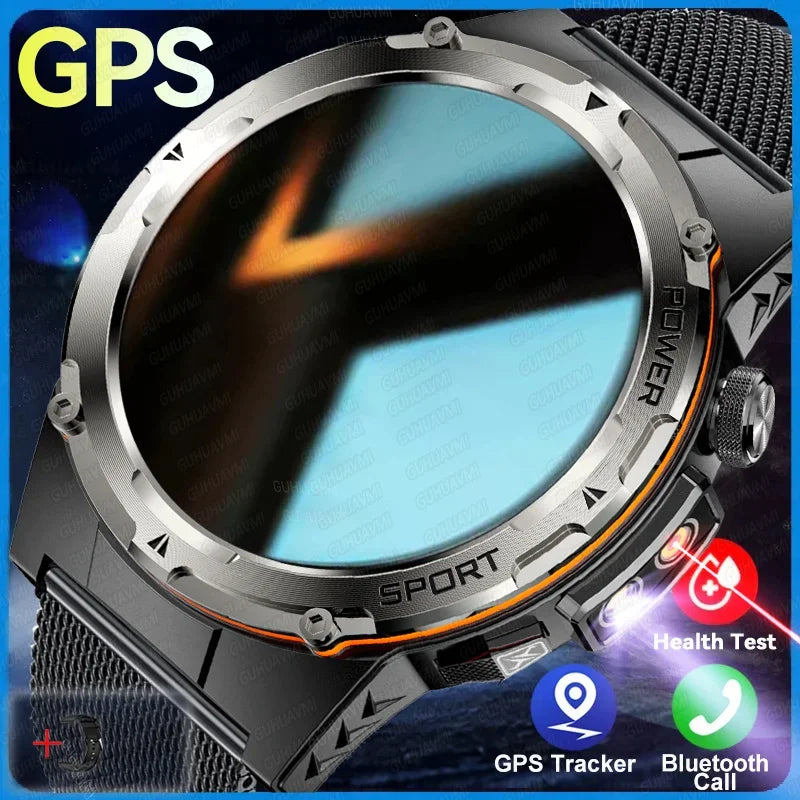 2025 New GPS Smart Watch Men 1.39" AMOLED Screen Built-in GPS NFC Make/Receive Phone Calls 500mAh Large Battery Smart Braceletes