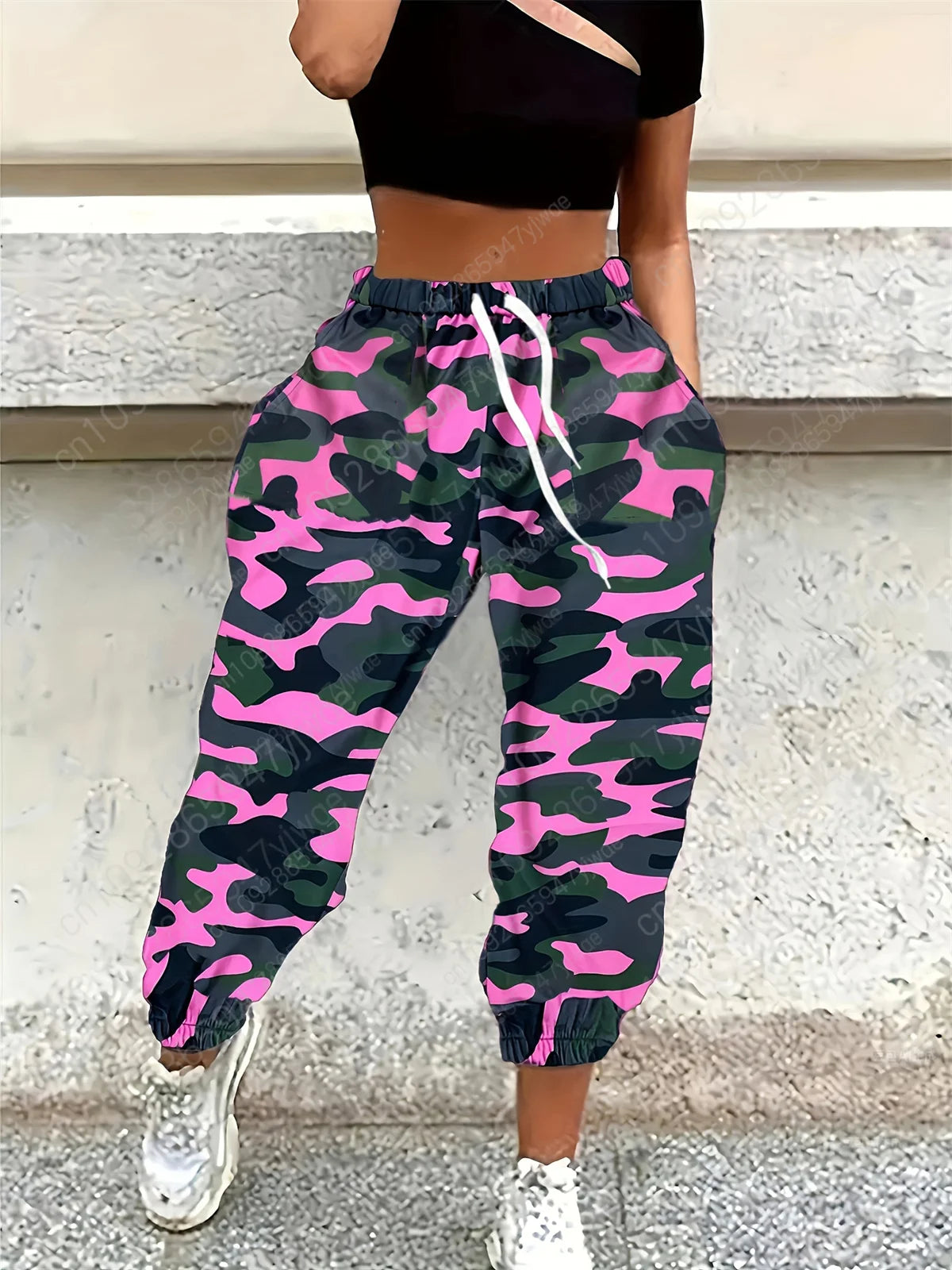 Women casual Camo Jogger Pants Comfortable Breathable Fabric Pants Outdoor Sports Pants Autumn New 3D Printed Pants