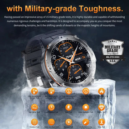 2025 New GPS Smart Watch Men 1.39" AMOLED Screen Built-in GPS NFC Make/Receive Phone Calls 500mAh Large Battery Smart Braceletes