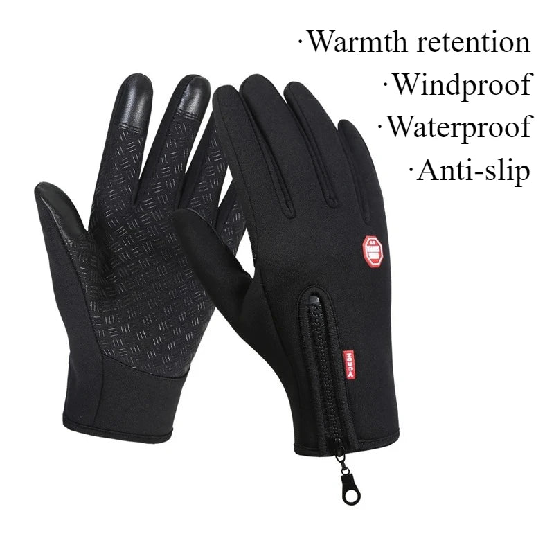 Cycling Gloves Driving Motorcycle Gloves Winter Warm Full Finger Gloves Touchscreen Windproof Non-Slip Cycling Outdoor supplies