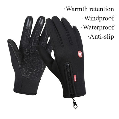 Cycling Gloves Driving Motorcycle Gloves Winter Warm Full Finger Gloves Touchscreen Windproof Non-Slip Cycling Outdoor supplies