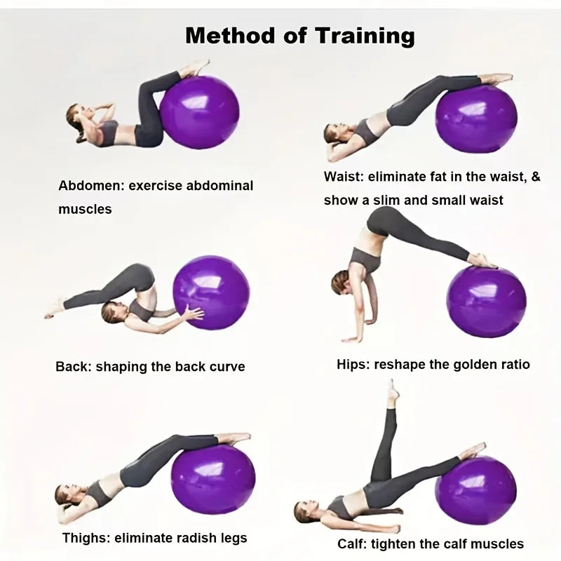 Heavy-duty fitness ball with pump - Super large inflatable yoga ball, large fitness ball, yoga fitness ball, fitness equipment