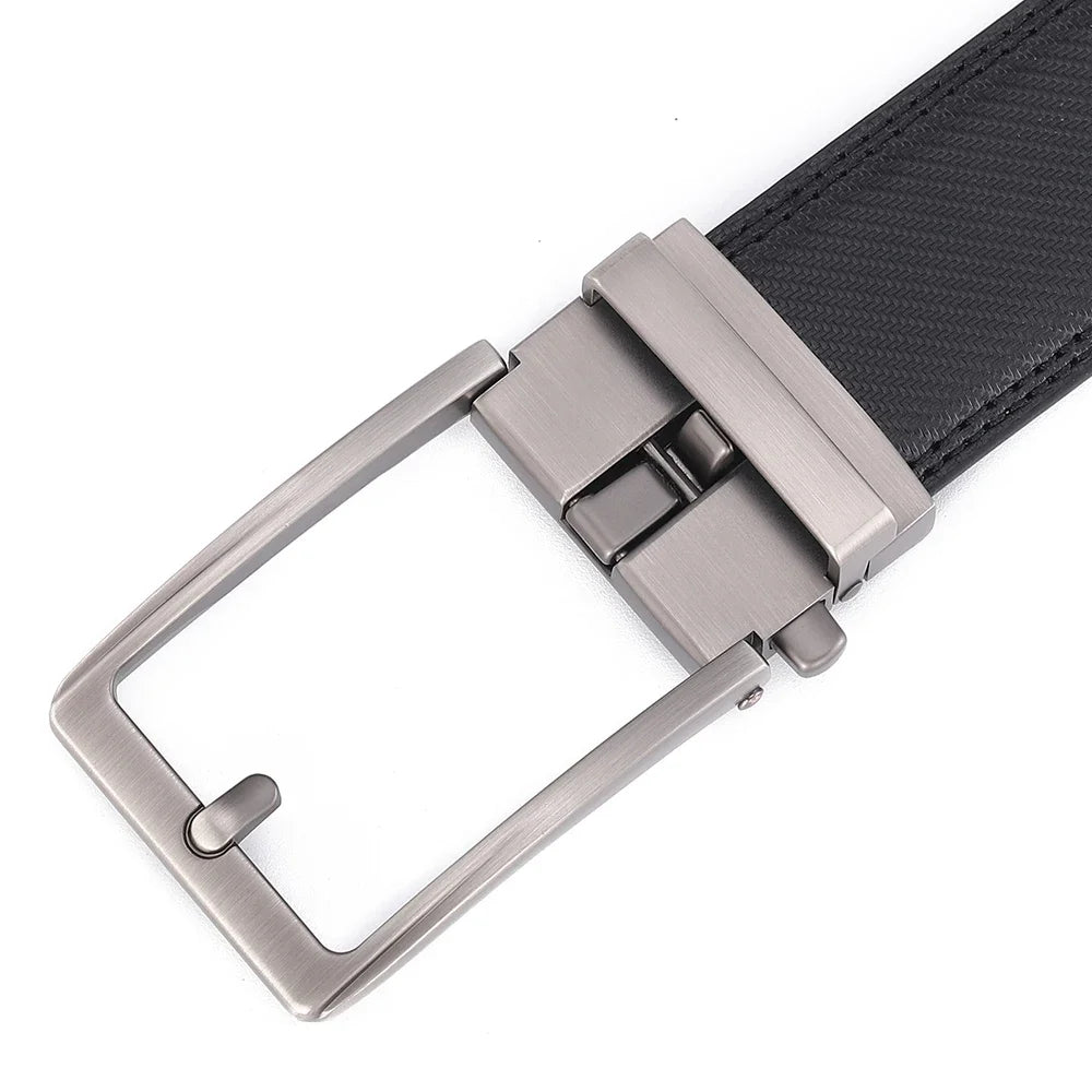 Unisex Click Belts for Men Luxury Brand Designer Fashion Automatic Buckle Genuine Leather Men&