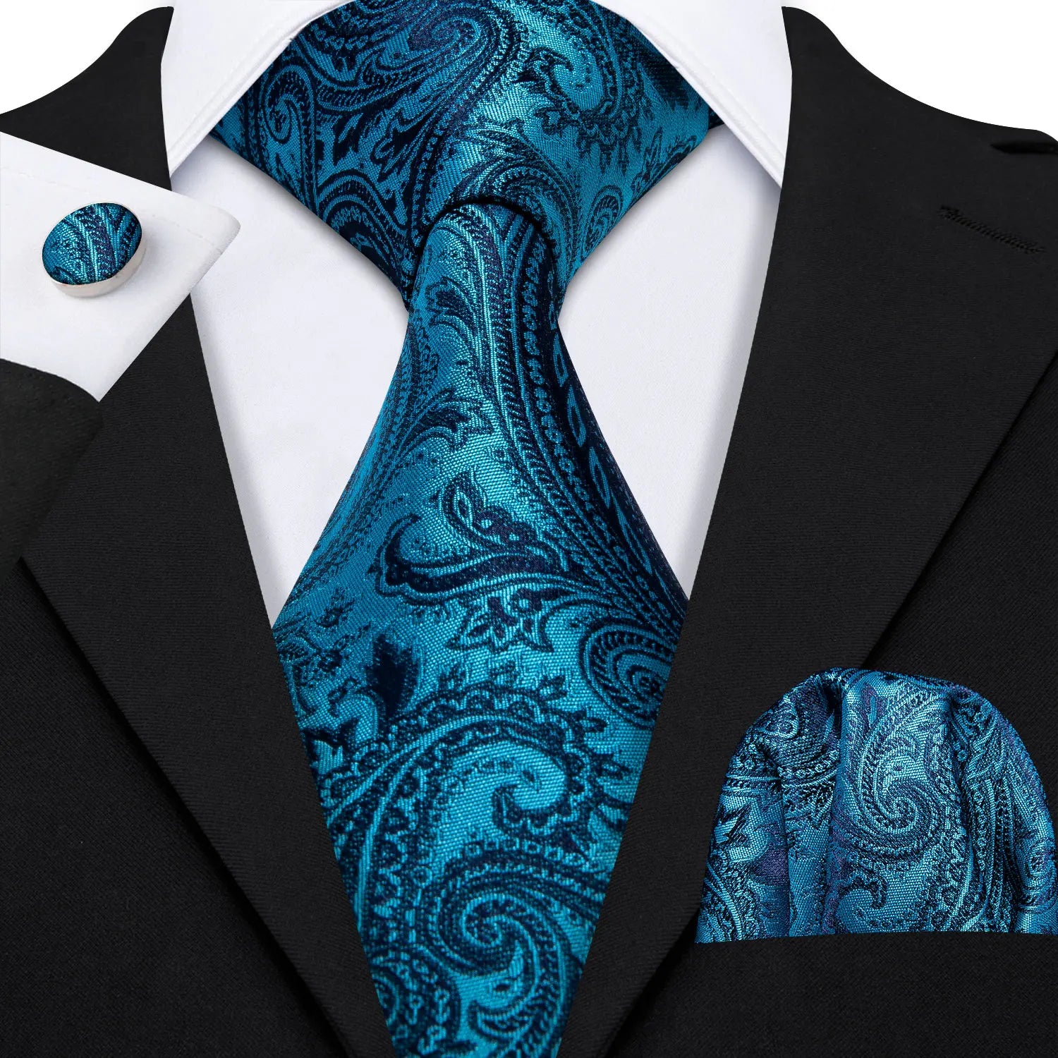 Barry.Wang Jacquard Water Duck Blue Men&