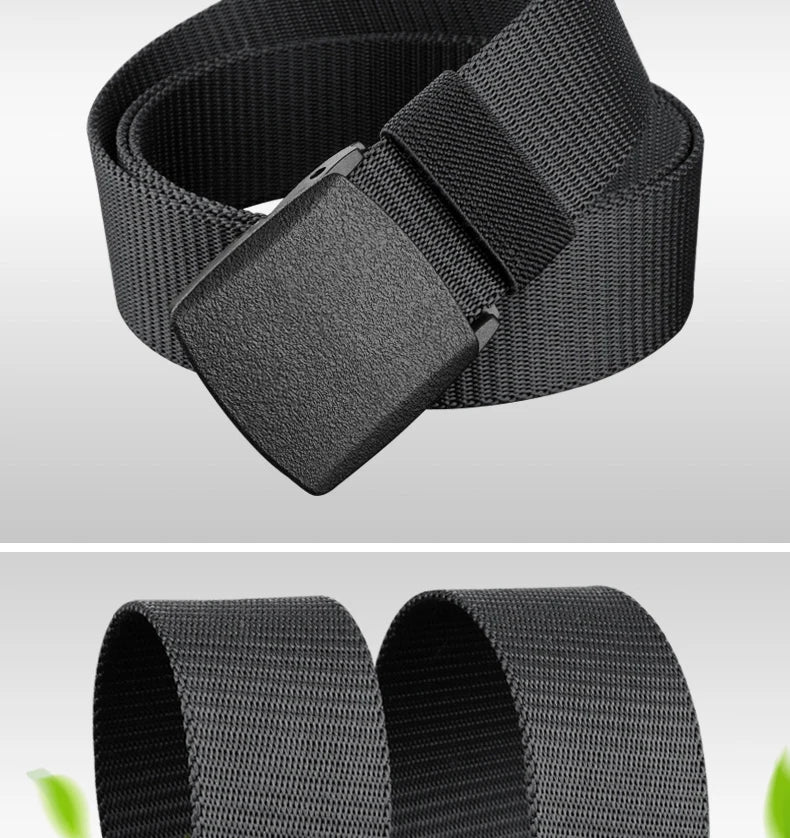 Plus Size 110 120 130 140 150 160 170cm Military Men Belt Women Nylon Canvas Army Outdoor Tactical Waist Belt Plastic Buckle