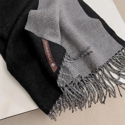 Winter Solid Color Cashmere Like Blanket Women Scarf Designer Thick Warm Pashmina Shawl Wraps With Tassel Poncho Stoles Echarpe