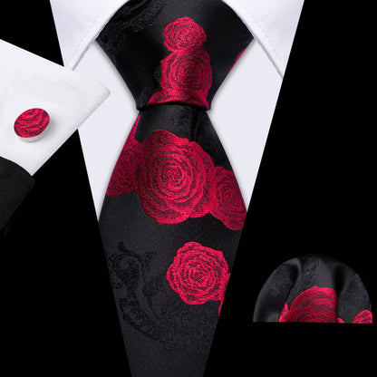 Barry.Wang Jacquard Bright Red Men&