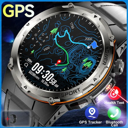 2025 New GPS Smart Watch Men 1.39" AMOLED Screen Built-in GPS NFC Make/Receive Phone Calls 500mAh Large Battery Smart Braceletes