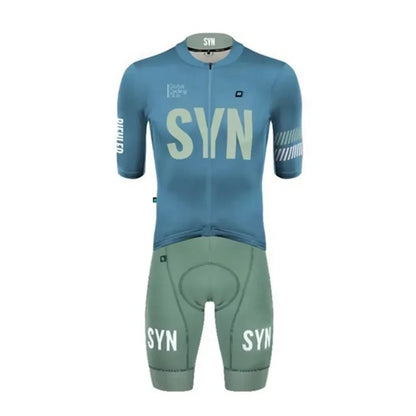 Summer Unisex summer short sleeve suit 2026 SYN short sleeve cycling Jersey and gel shorts Triathlon Suit Mtb