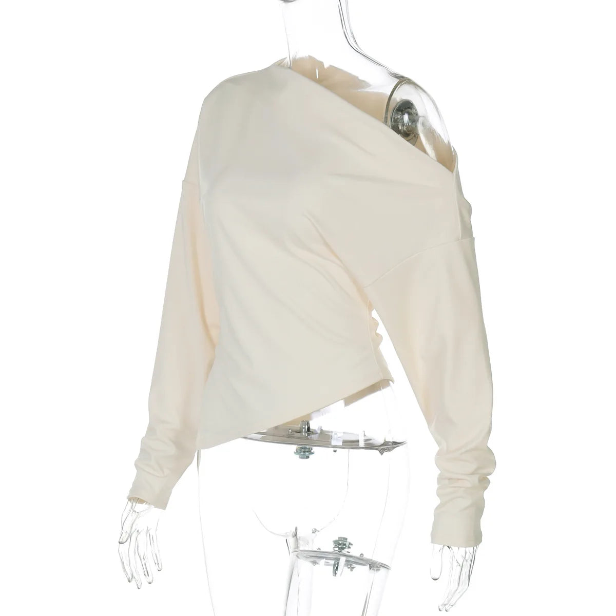 Talenza Women Casual Top Fashion Slim Slit Long Sleeve Pullover Top Sexy Strapless Pleated New Party Looks Top Female Streetwear