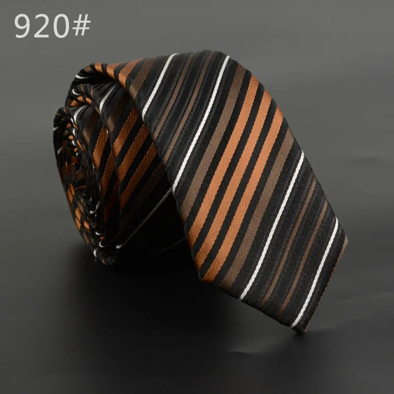 5cm Width Mens Ties New Fashion Plaid Neckties Corbatas Gravata Jacquard Woven Slim Tie Business Wedding Stripe Neck Tie For Men