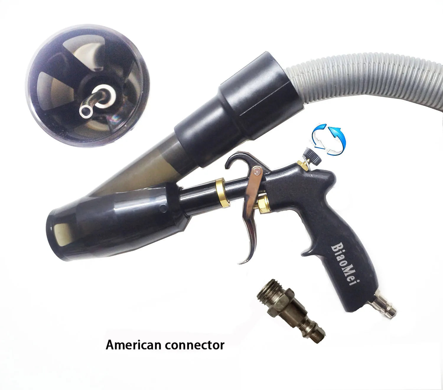 Car Interior Detailing Air Blow Tornado Gun &amp;vacunm Gun ,Cleaning Tornador Gun Quickly Blasts Dirt and Dust