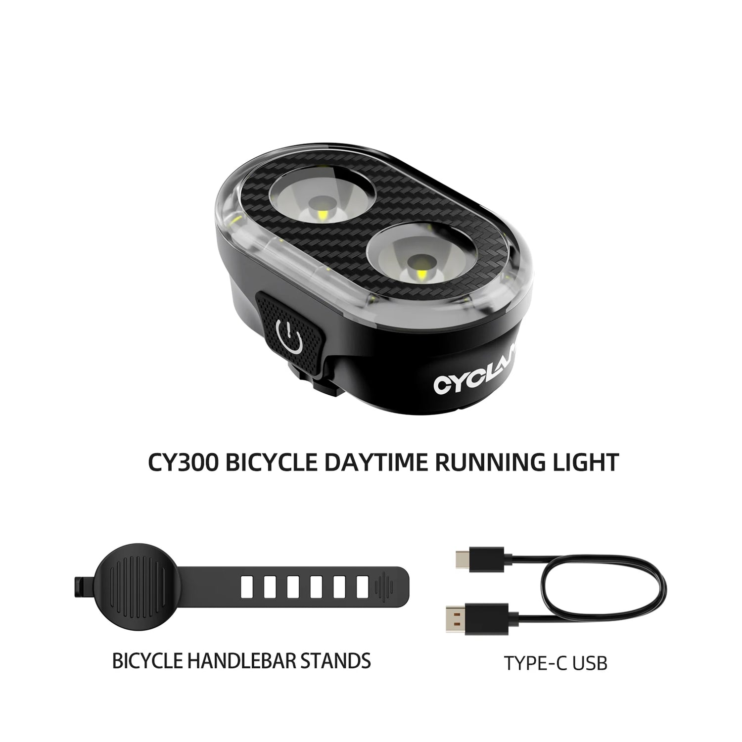 CYCLAMI Bicycle Headlights Front Light Type-C Charging Waterproof MTB Road Bike Lights Cycling Accessories