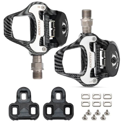 Carbon Pattern Road Bike Pedals Clipless Pedals Bicycle Racing Shoe Pedals For Shimano/KEO System System Clip-On Pedals