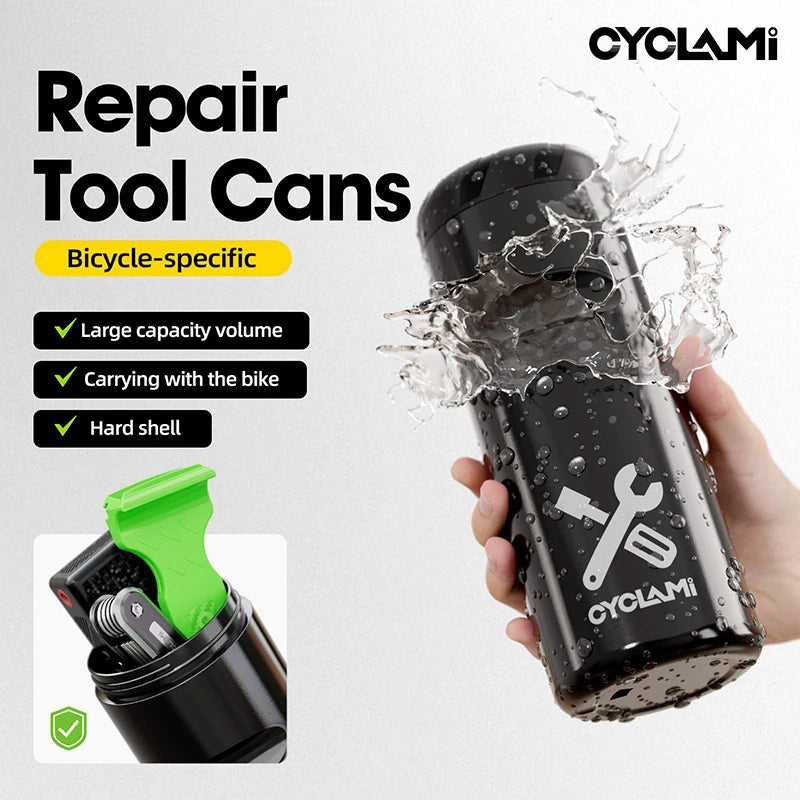 CYCLAMI Bike Cycling Tools Capsule Apply Bottle Cage Repair Tools Kits Keys Glasses Storage Box MTB Road Bike Accessories