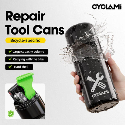 CYCLAMI Bike Cycling Tools Capsule Apply Bottle Cage Repair Tools Kits Keys Glasses Storage Box MTB Road Bike Accessories