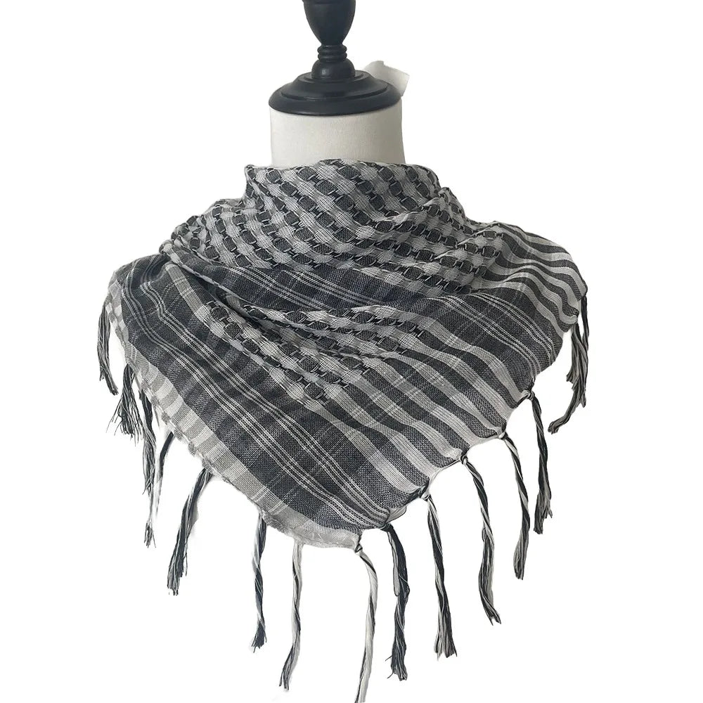 Arabic Scarf Large Arab Shemagh Headscarf with Tassel Costume Desert Scarf Head Neck Scarf for Men Women new Scarf &amp;Wrap
