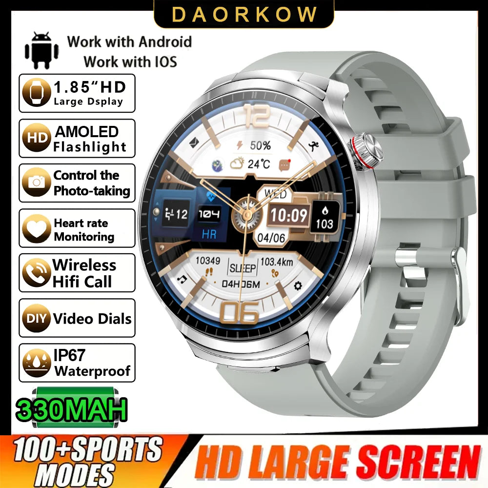 T-REX New 2in1 Smartwatch Tracker Compass Built in Headphones Bluetooth Call Smartwatch Health Monitor Fitness Men Sports Watch