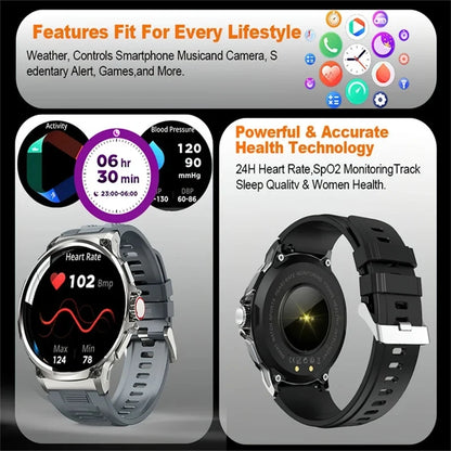 2026 New Men GPS Track Smart Watch 1.85 Inch Ultra HD AMOLED Screen 710 Mah Battery Bluetooth Call Smartwatch For Android IOS
